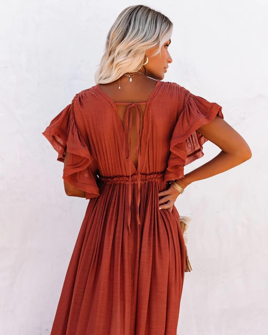 Eve Maxi Dress - Brown