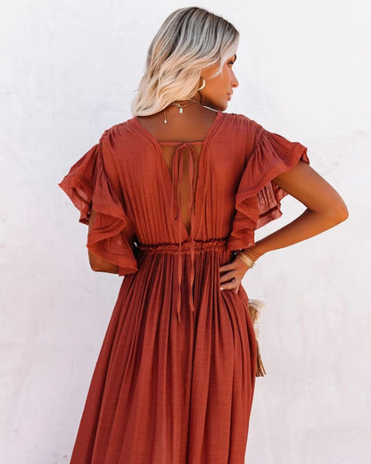 Eve Maxi Dress - Brown
