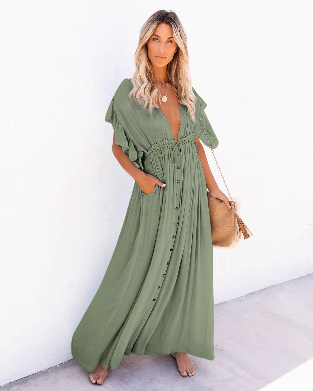Eve Maxi Dress - Light Green