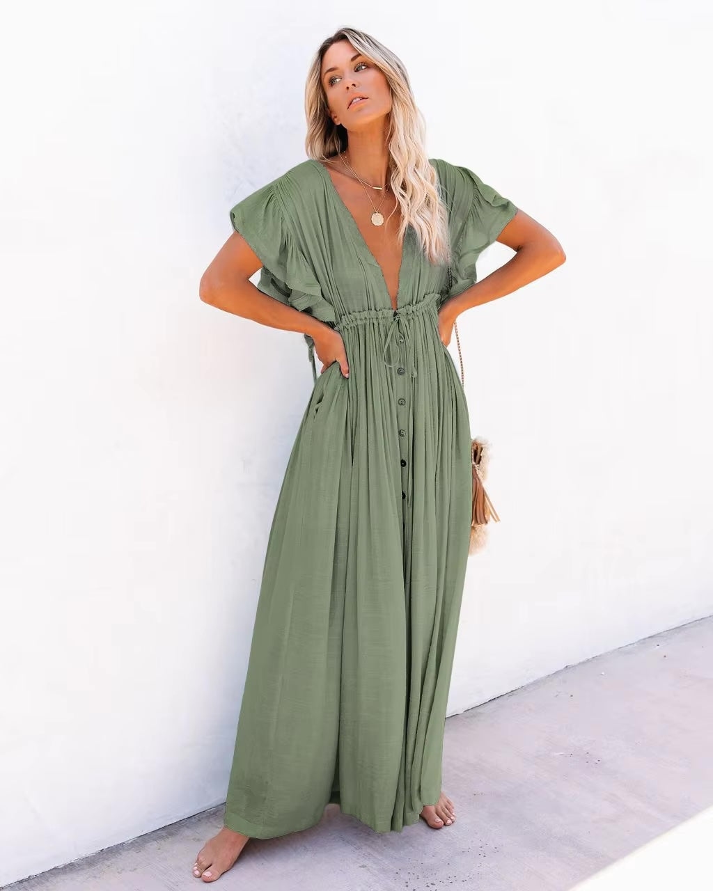 Eve Maxi Dress - Light Green